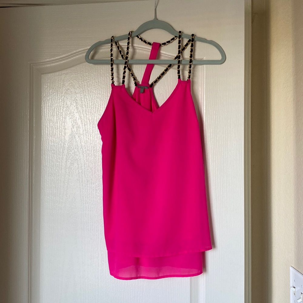Hot pink double lined tank